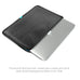 MacCase horizontal MacBook Sleeve shown with 15-inch MacBook Air