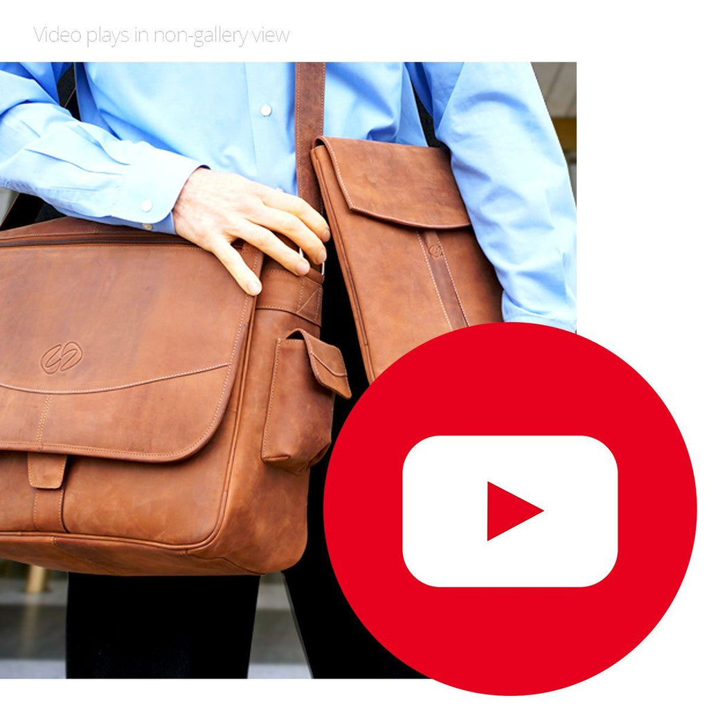 Mens Leather Messenger Bag Briefcase Satchel Tablet iPad Next 