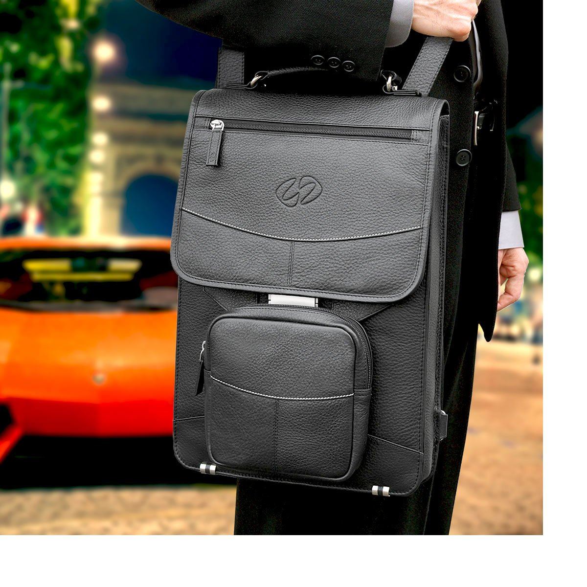 Smart 2024 Leather Briefcase Backpack Combo by MacCase