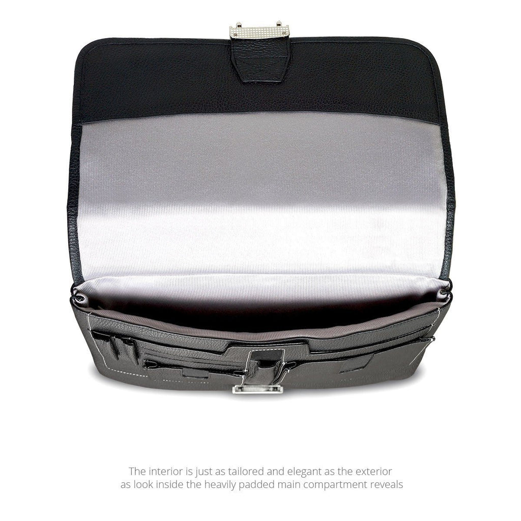 Coach Grey-Black Monogram Tablet/iPad Canvas Bag